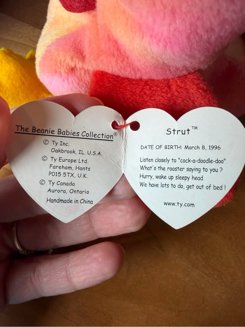 TY Beanie Babies Vintage Lot of 3 Rocket,Early, Strut w/ Tags